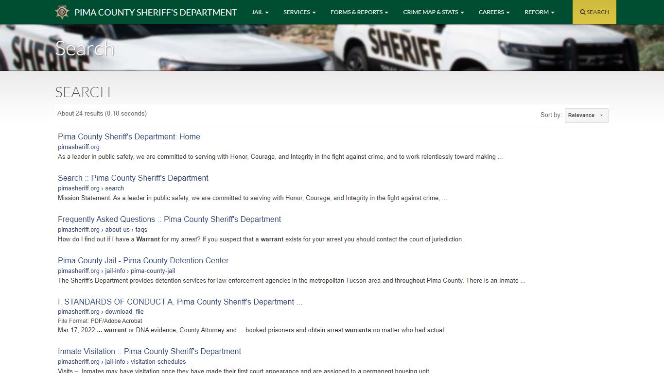 Search :: Pima County Sheriff's Department